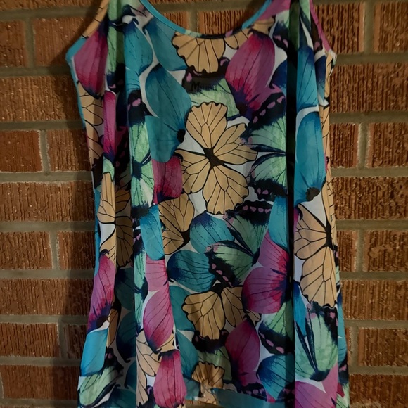 Show Me Your Mumu Blue Butterfly Mini Dress Size Small - Picture 3 of 6